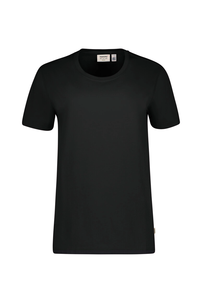 HAKRO T-Shirt Bio-Baumwolle GOTS zum Besticken und Bedrucken in der Farbe Schwarz mit Ihren Logo, Schriftzug oder Motiv.