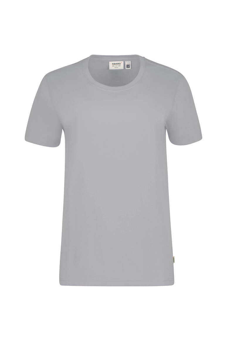 HAKRO T-Shirt Bio-Baumwolle GOTS zum Besticken und Bedrucken in der Farbe Grau meliert mit Ihren Logo, Schriftzug oder Motiv.