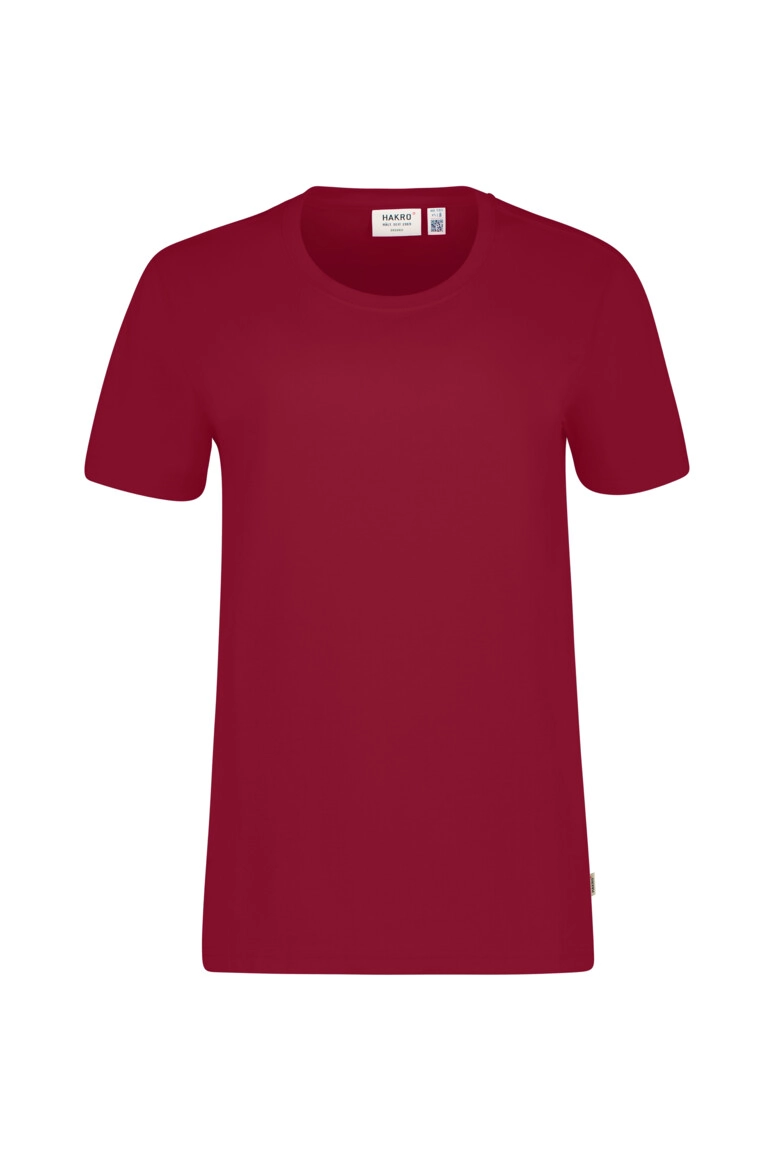 HAKRO T-Shirt Bio-Baumwolle GOTS zum Besticken und Bedrucken in der Farbe Weinrot mit Ihren Logo, Schriftzug oder Motiv.
