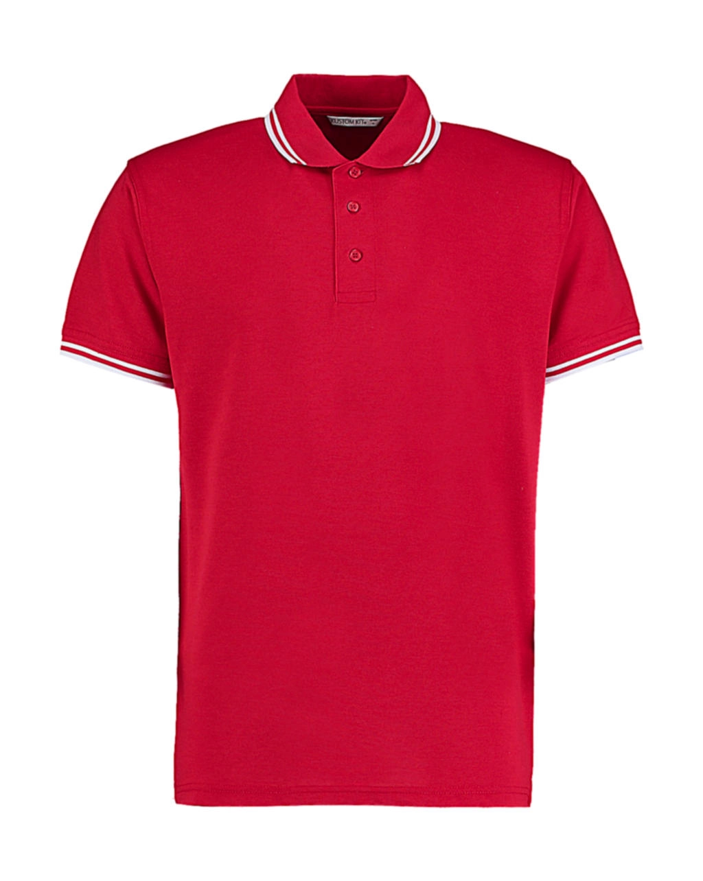 Classic Fit Tipped Collar Polo zum Besticken und Bedrucken in der Farbe Red/White mit Ihren Logo, Schriftzug oder Motiv.