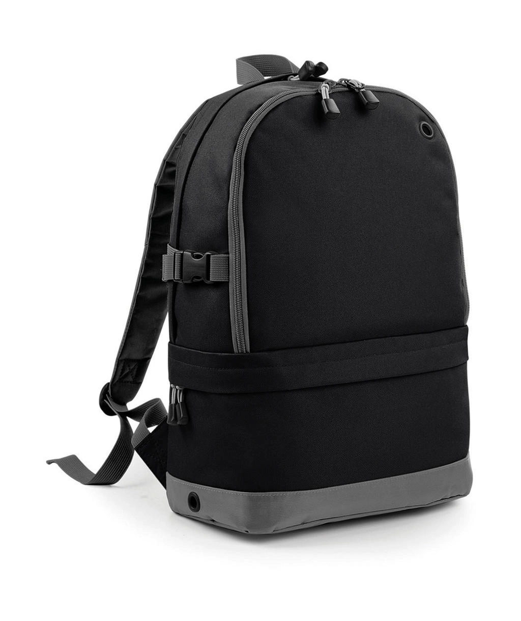 Athleisure Pro Backpack zum Besticken und Bedrucken in der Farbe Black mit Ihren Logo, Schriftzug oder Motiv.