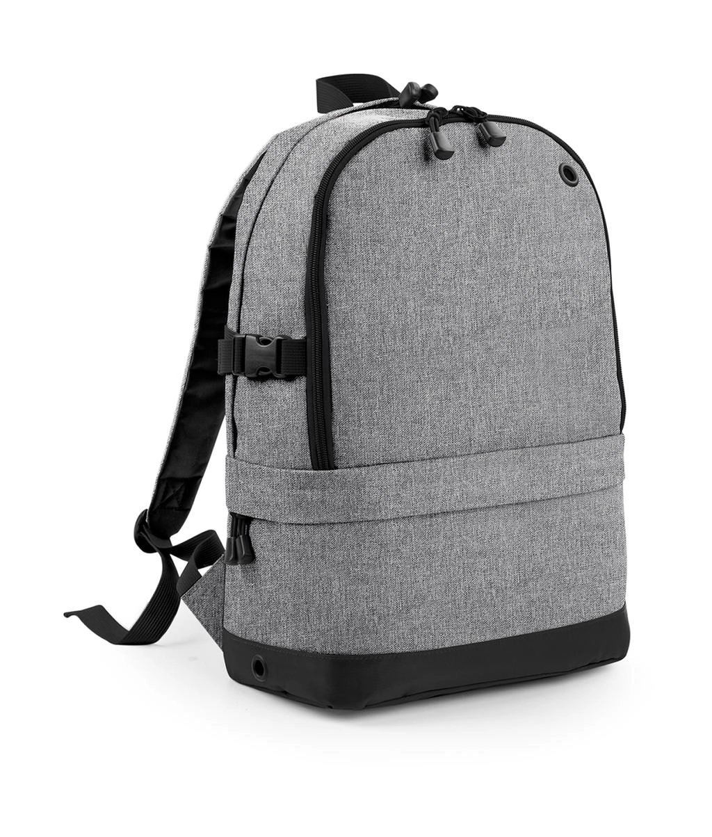 Athleisure Pro Backpack zum Besticken und Bedrucken in der Farbe Grey Marl mit Ihren Logo, Schriftzug oder Motiv.