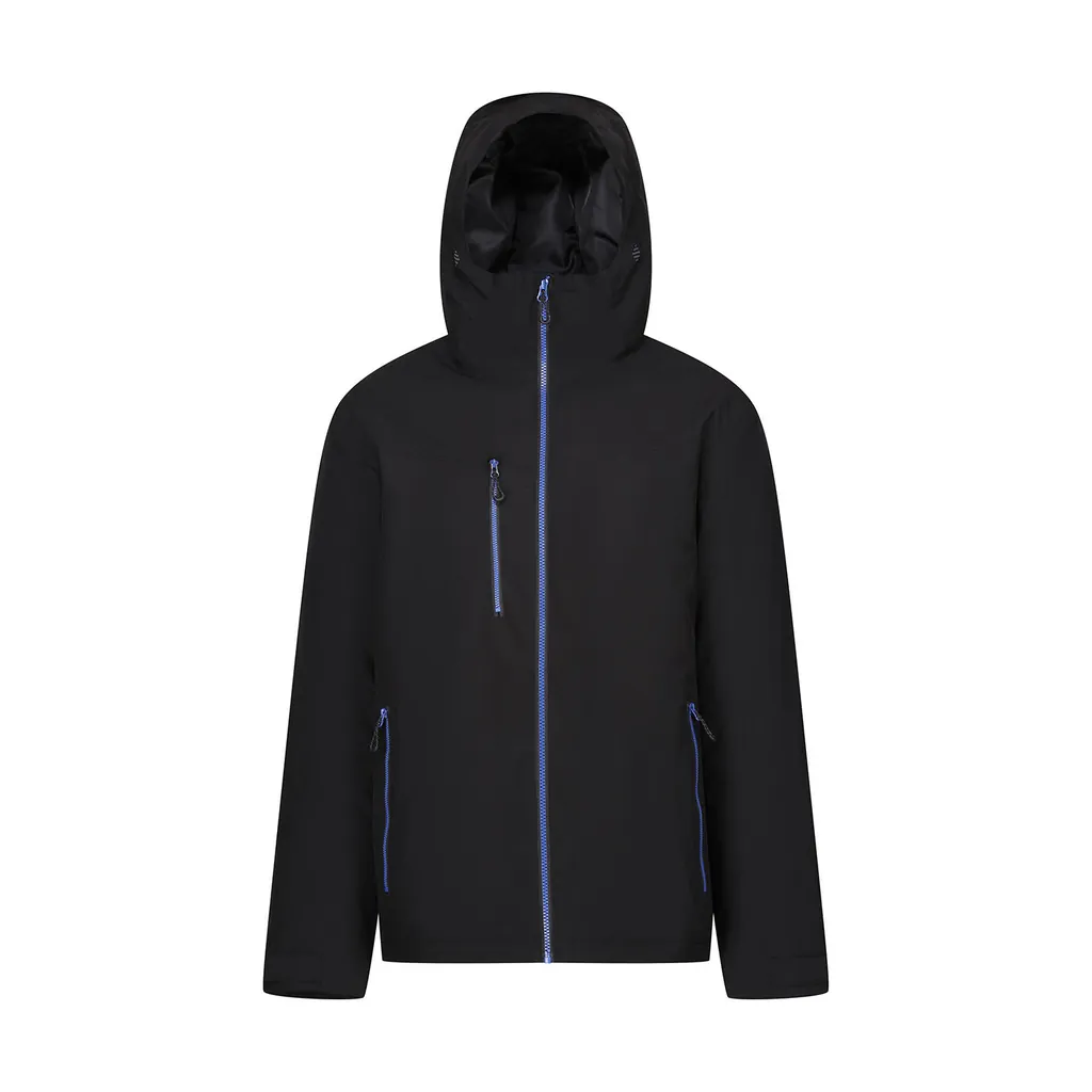 Navigate Waterproof Jacket zum Besticken und Bedrucken in der Farbe Black/New Royal mit Ihren Logo, Schriftzug oder Motiv.