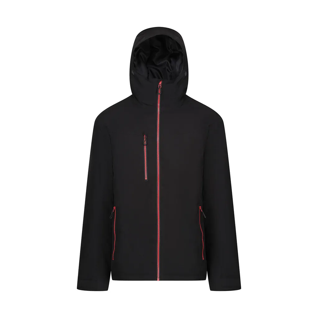 Navigate Waterproof Jacket zum Besticken und Bedrucken in der Farbe Black/Classic Red mit Ihren Logo, Schriftzug oder Motiv.