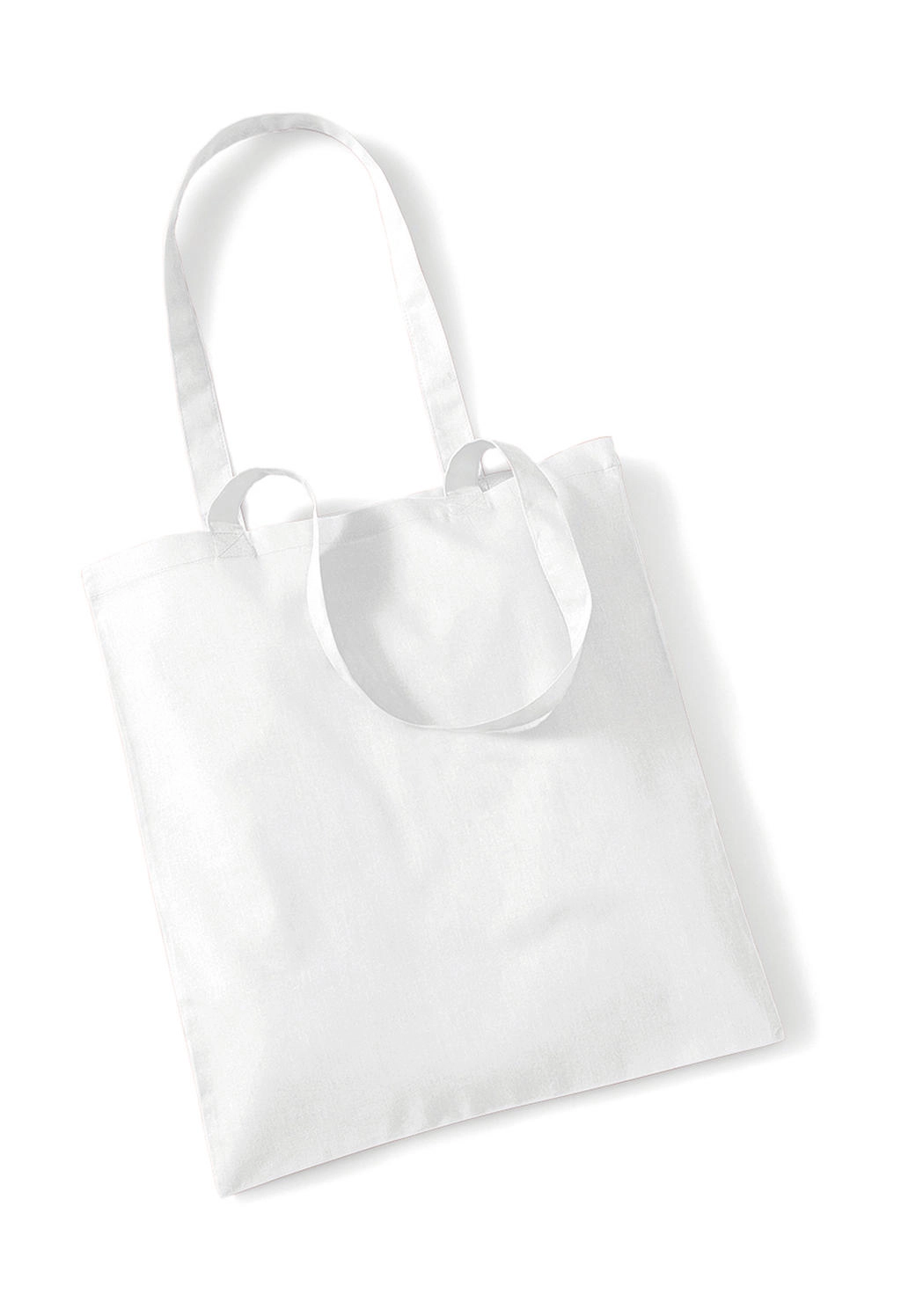 Bag for Life - Long Handles zum Besticken und Bedrucken in der Farbe White mit Ihren Logo, Schriftzug oder Motiv.