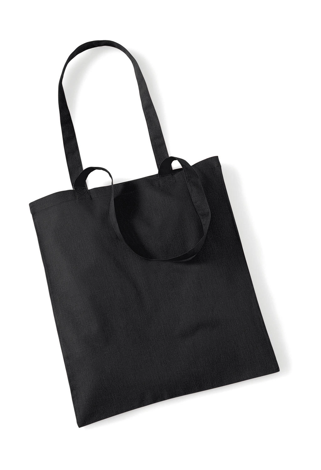 Bag for Life - Long Handles zum Besticken und Bedrucken in der Farbe Black mit Ihren Logo, Schriftzug oder Motiv.