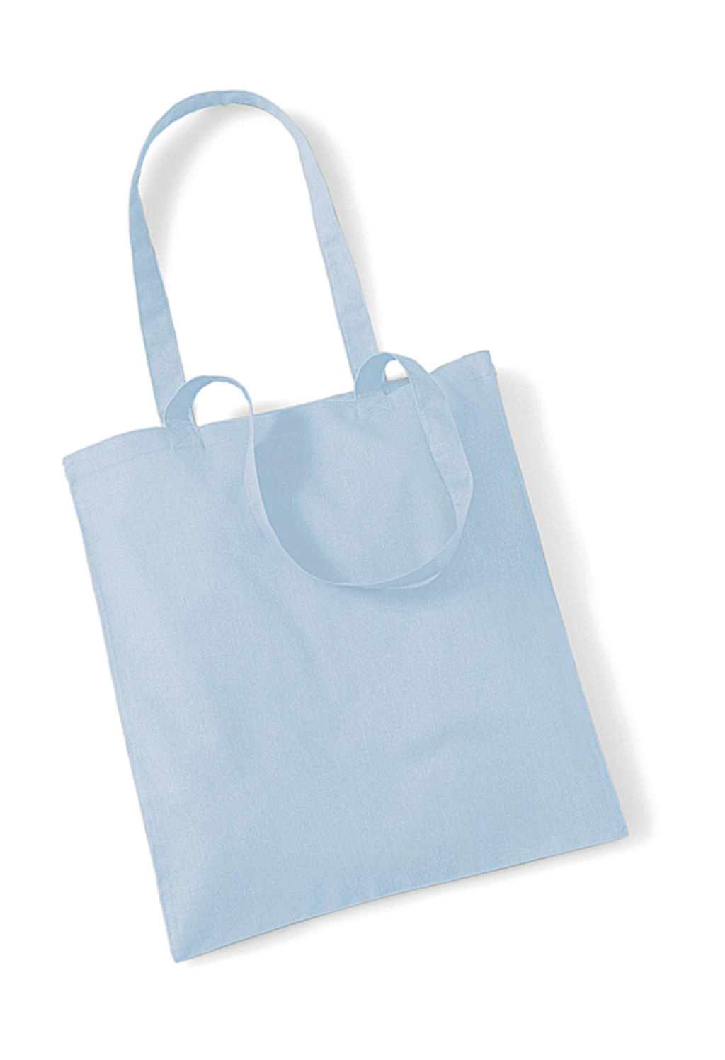 Bag for Life - Long Handles zum Besticken und Bedrucken in der Farbe Pastel Blue mit Ihren Logo, Schriftzug oder Motiv.