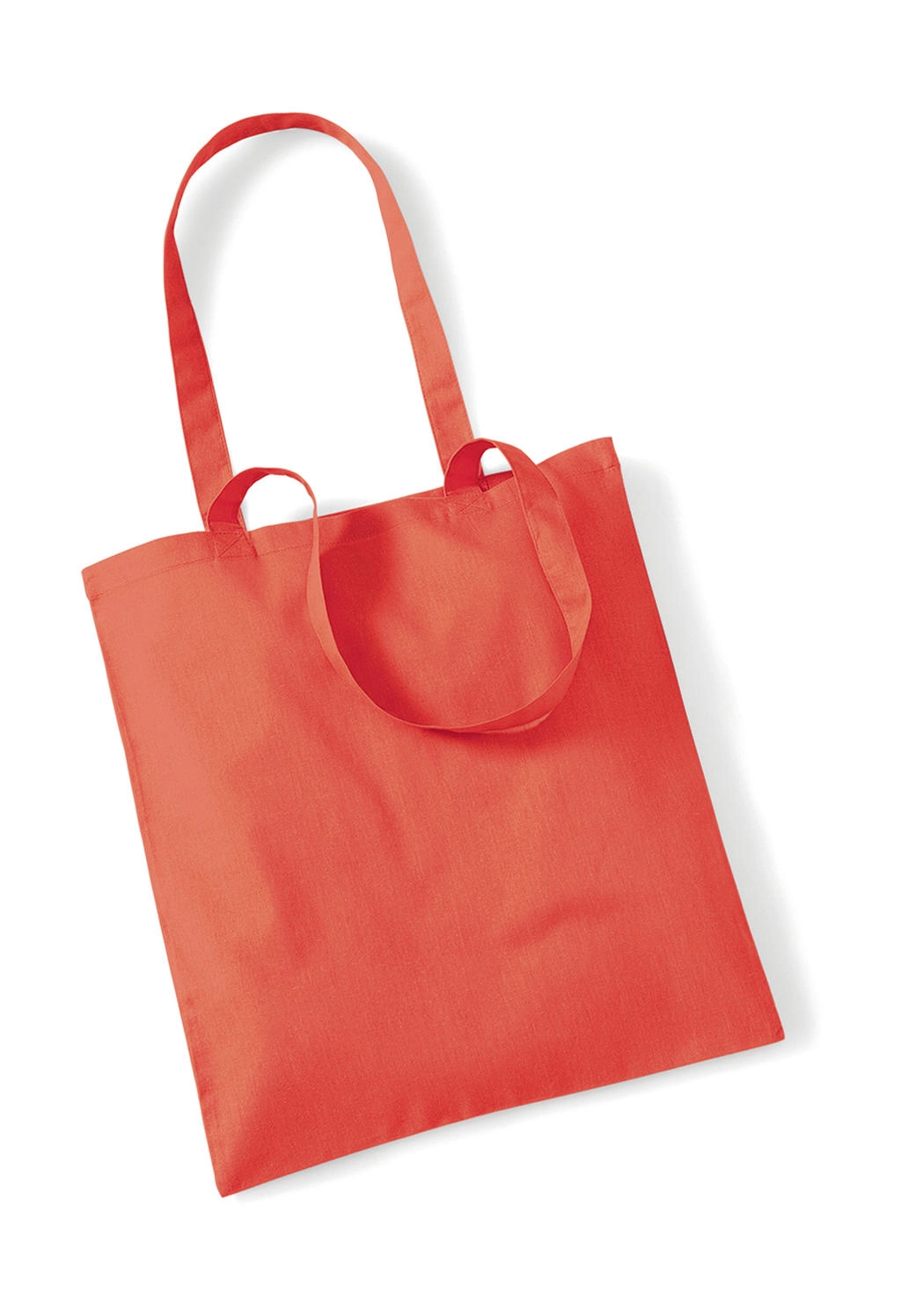 Bag for Life - Long Handles zum Besticken und Bedrucken in der Farbe Coral mit Ihren Logo, Schriftzug oder Motiv.