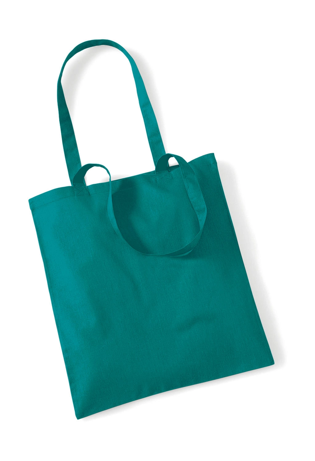 Bag for Life - Long Handles zum Besticken und Bedrucken in der Farbe Emerald mit Ihren Logo, Schriftzug oder Motiv.