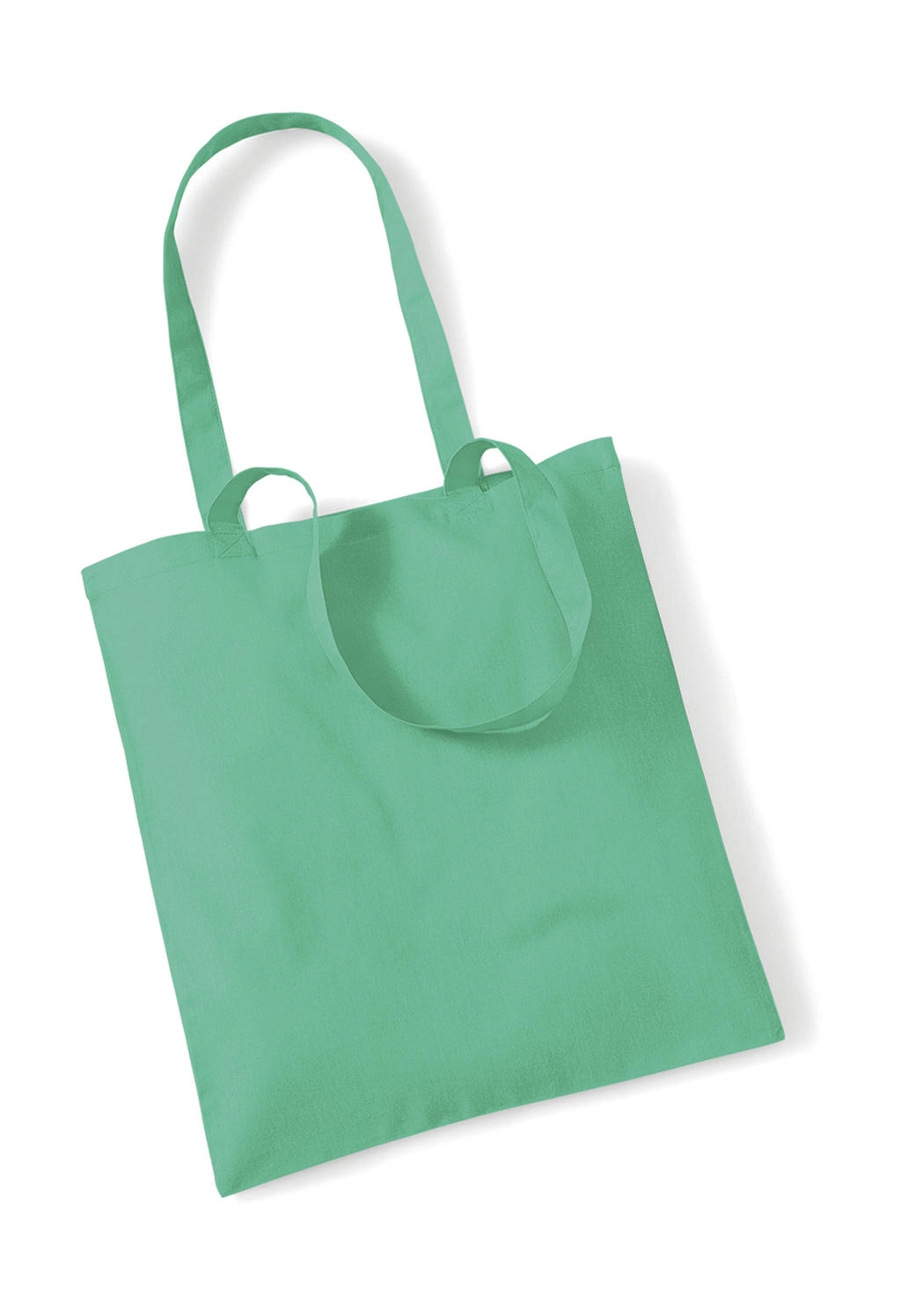 Bag for Life - Long Handles zum Besticken und Bedrucken in der Farbe Mint mit Ihren Logo, Schriftzug oder Motiv.
