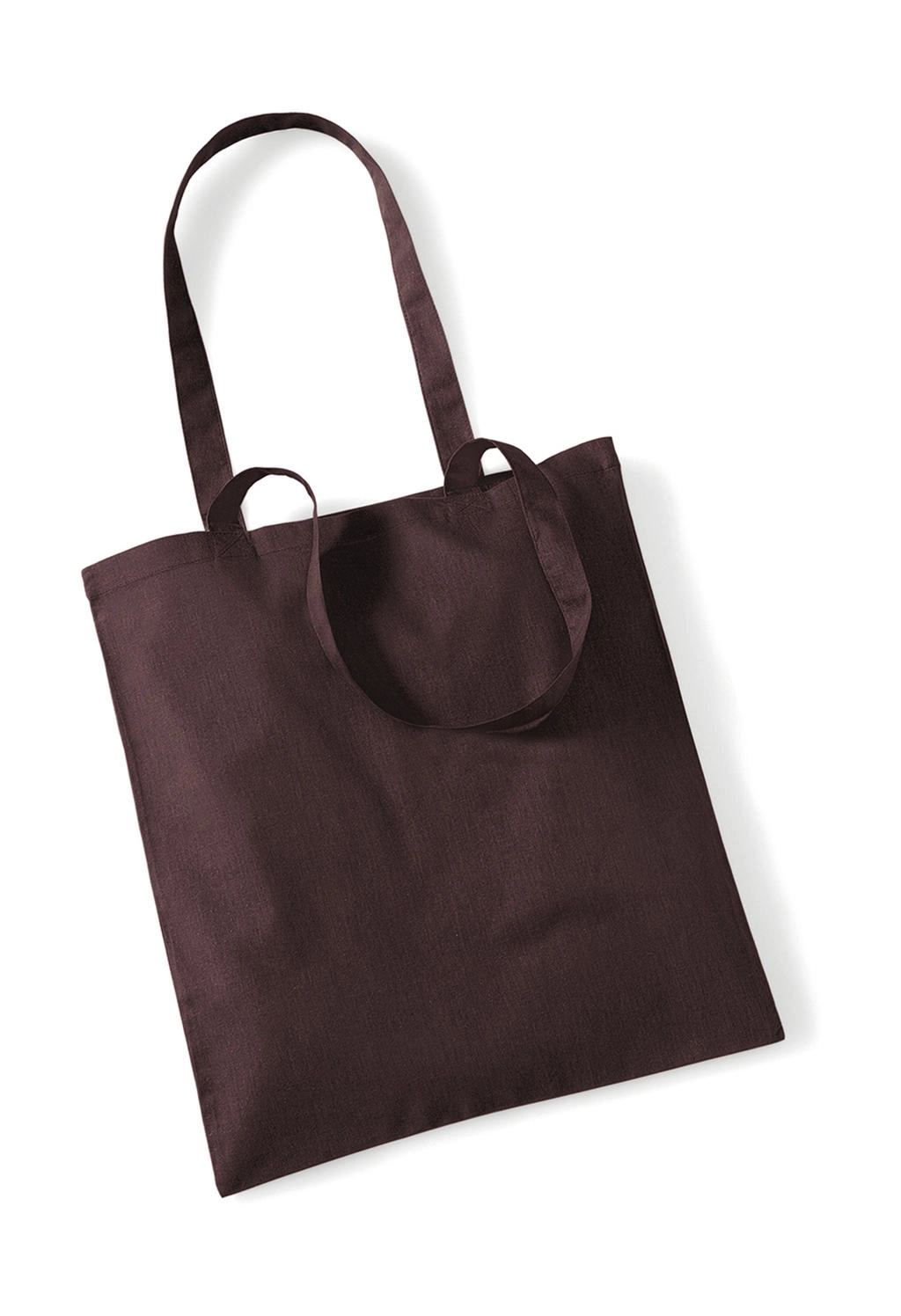 Bag for Life - Long Handles zum Besticken und Bedrucken in der Farbe Chocolate mit Ihren Logo, Schriftzug oder Motiv.