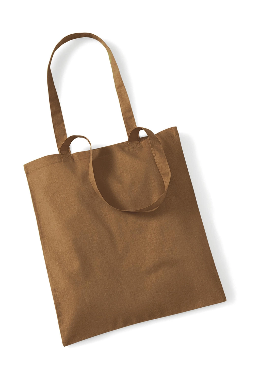 Bag for Life - Long Handles zum Besticken und Bedrucken in der Farbe Caramel mit Ihren Logo, Schriftzug oder Motiv.