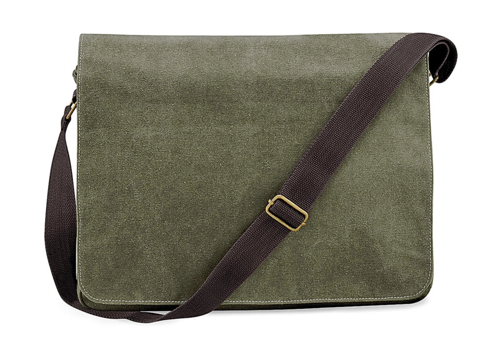 Vintage Canvas Despatch Bag zum Besticken und Bedrucken in der Farbe Vintage Military Green mit Ihren Logo, Schriftzug oder Motiv.