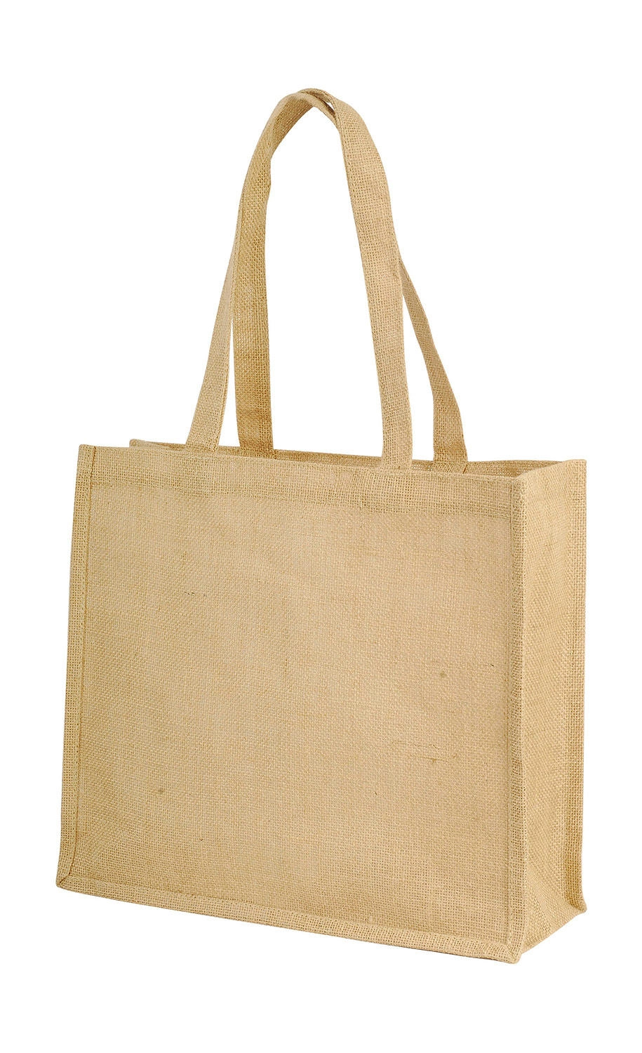 Calcutta Long Handled Jute Shopper Bag zum Besticken und Bedrucken in der Farbe Natural mit Ihren Logo, Schriftzug oder Motiv.