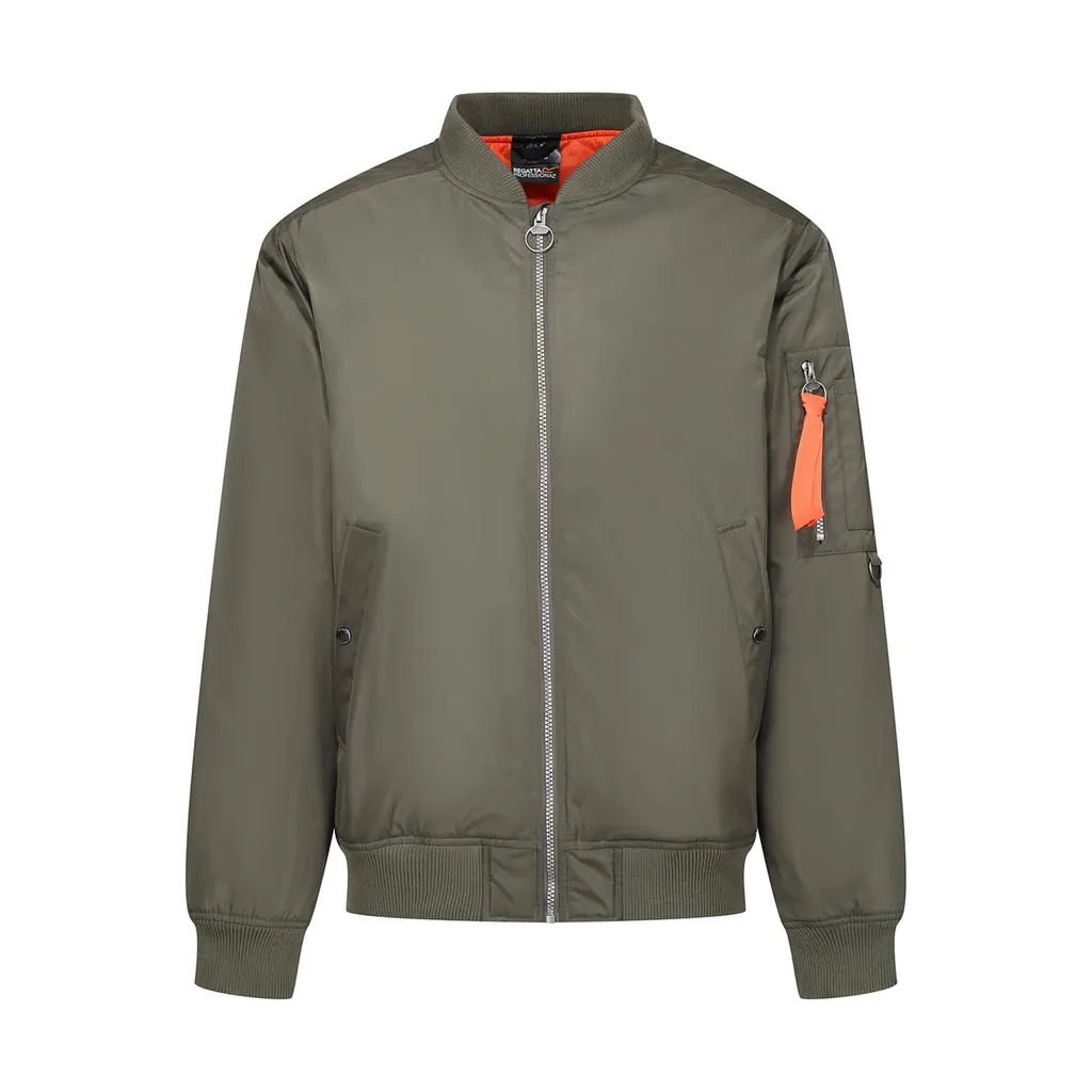 Pro Pilot Jacket zum Besticken und Bedrucken in der Farbe Dark Khaki mit Ihren Logo, Schriftzug oder Motiv.