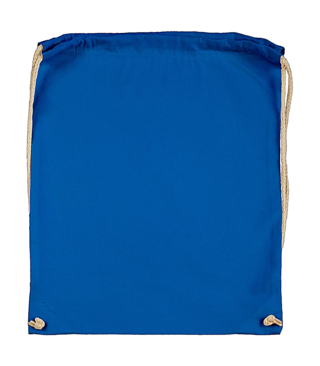 Cotton Drawstring Backpack zum Besticken und Bedrucken in der Farbe Royal mit Ihren Logo, Schriftzug oder Motiv.