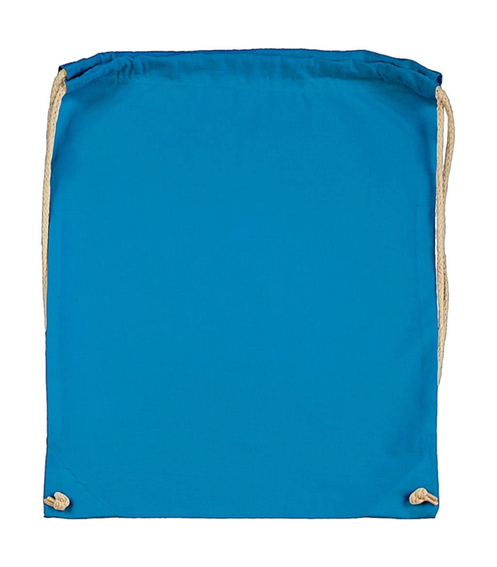 Cotton Drawstring Backpack zum Besticken und Bedrucken in der Farbe Mid Blue mit Ihren Logo, Schriftzug oder Motiv.