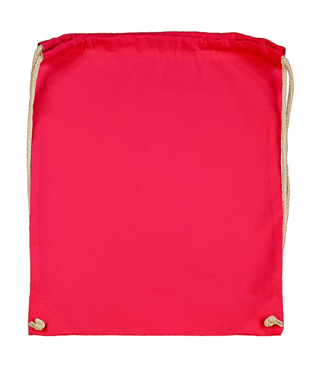 Cotton Drawstring Backpack zum Besticken und Bedrucken in der Farbe Rouge Red mit Ihren Logo, Schriftzug oder Motiv.