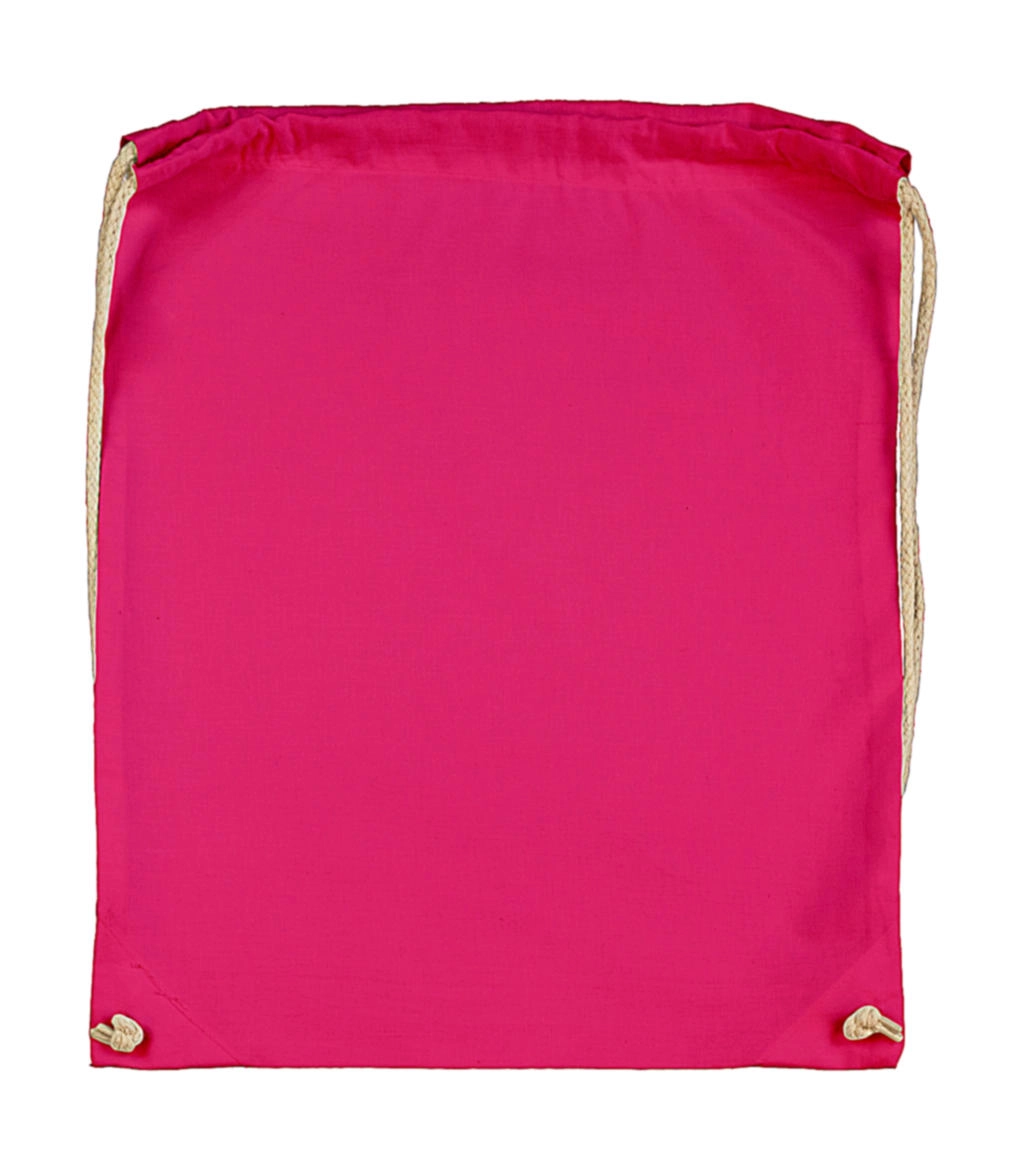 Cotton Drawstring Backpack zum Besticken und Bedrucken in der Farbe Magenta mit Ihren Logo, Schriftzug oder Motiv.