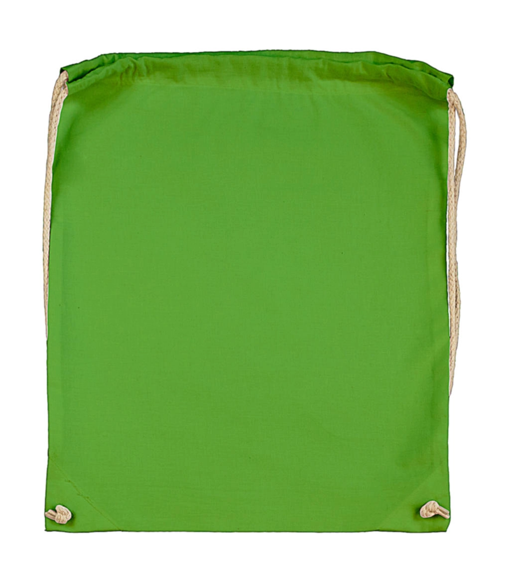 Cotton Drawstring Backpack zum Besticken und Bedrucken in der Farbe Light Green mit Ihren Logo, Schriftzug oder Motiv.