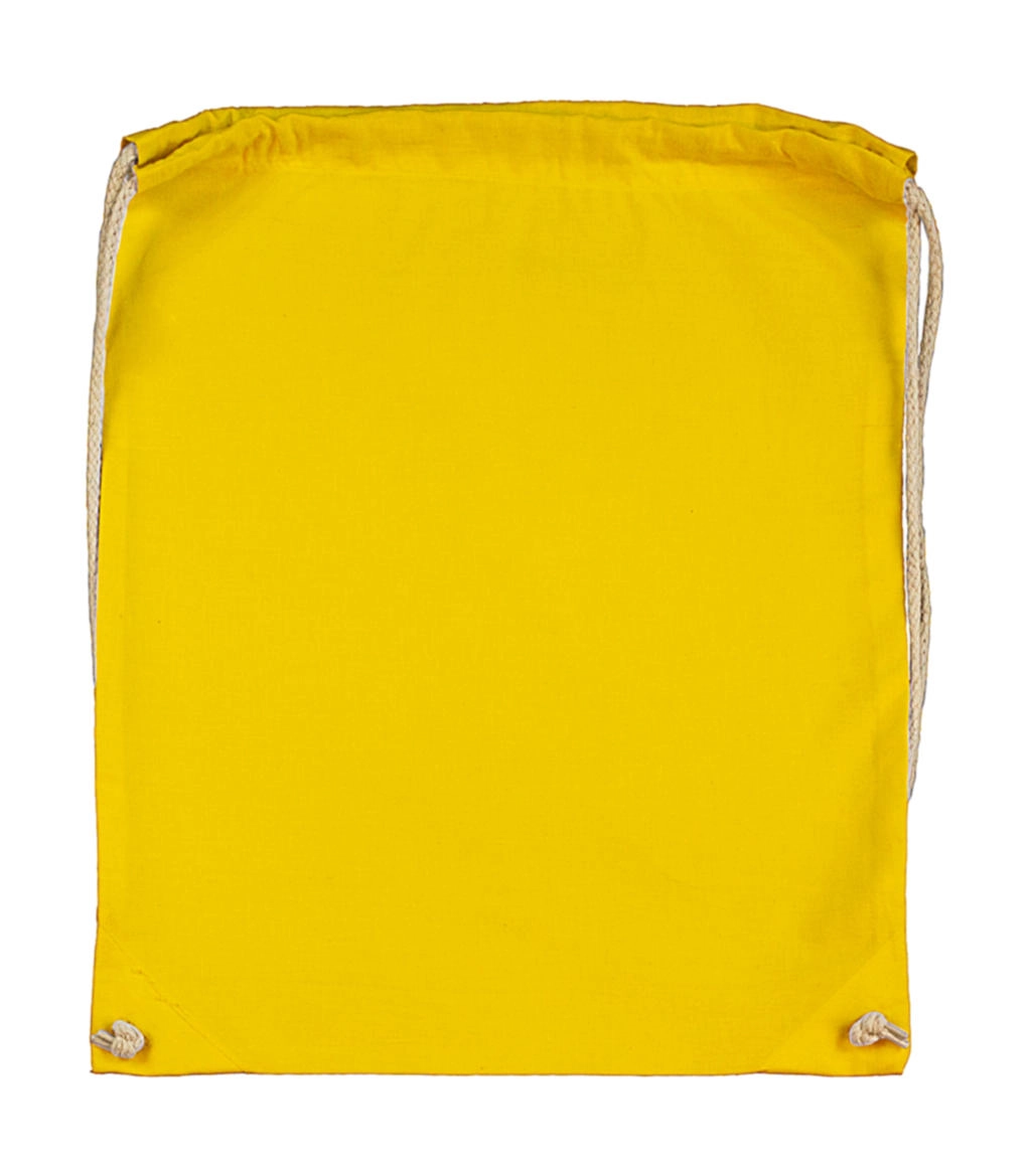 Cotton Drawstring Backpack zum Besticken und Bedrucken in der Farbe Buttercup mit Ihren Logo, Schriftzug oder Motiv.