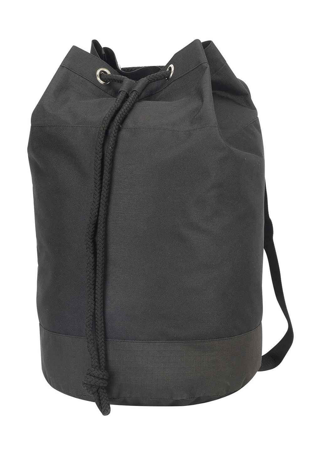 Plumpton Polyester Duffle Bag zum Besticken und Bedrucken in der Farbe Black mit Ihren Logo, Schriftzug oder Motiv.