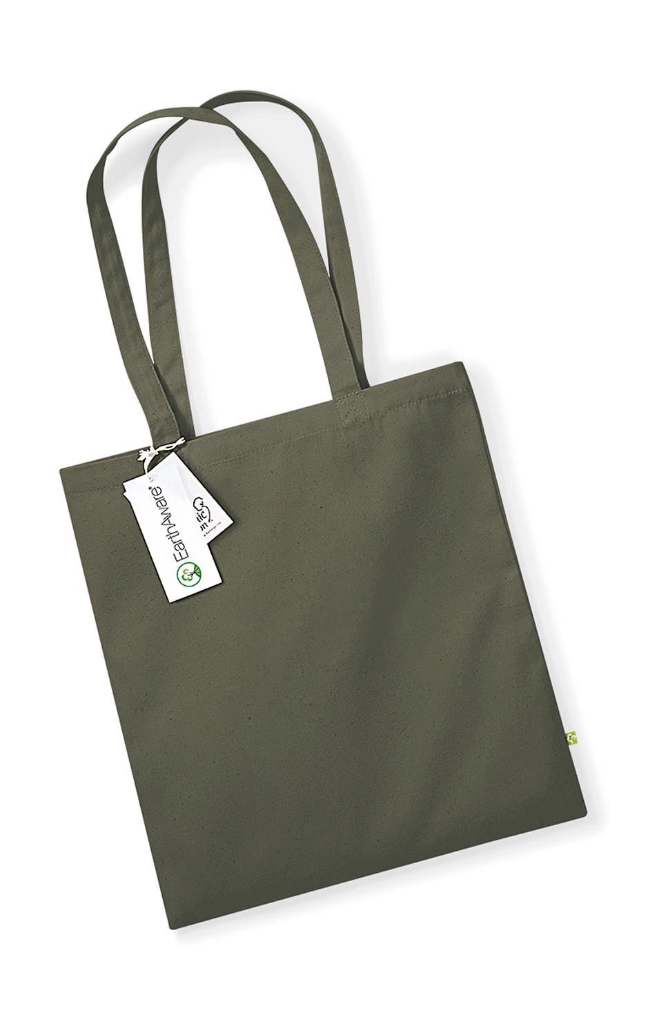 EarthAware™ Organic Bag for Life zum Besticken und Bedrucken in der Farbe Olive Green mit Ihren Logo, Schriftzug oder Motiv.