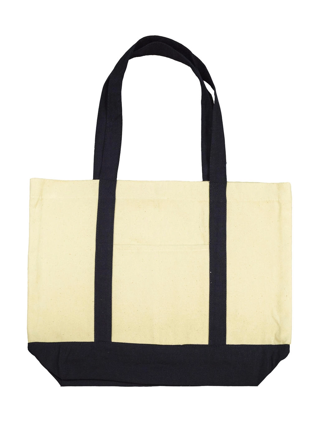 Canvas Shopping Bag zum Besticken und Bedrucken in der Farbe Natural/Navy mit Ihren Logo, Schriftzug oder Motiv.
