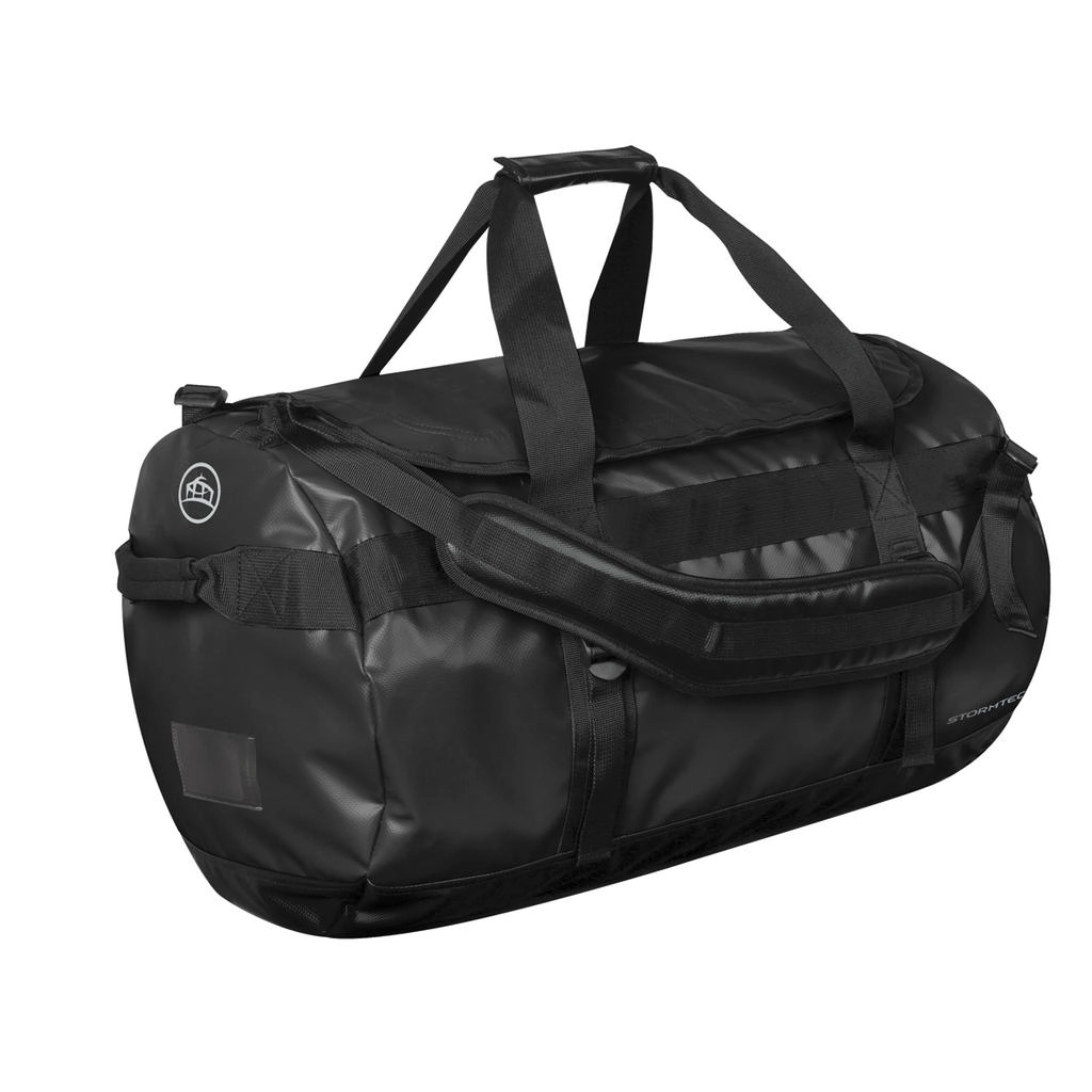 Atlantis W/P Gear Bag (Medium) zum Besticken und Bedrucken in der Farbe Black/Black mit Ihren Logo, Schriftzug oder Motiv.