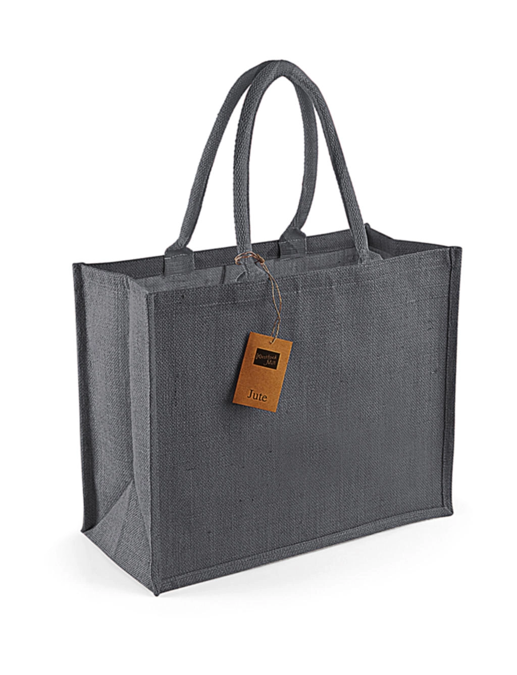 Classic Jute Shopper zum Besticken und Bedrucken in der Farbe Graphite Grey/Graphite Grey mit Ihren Logo, Schriftzug oder Motiv.