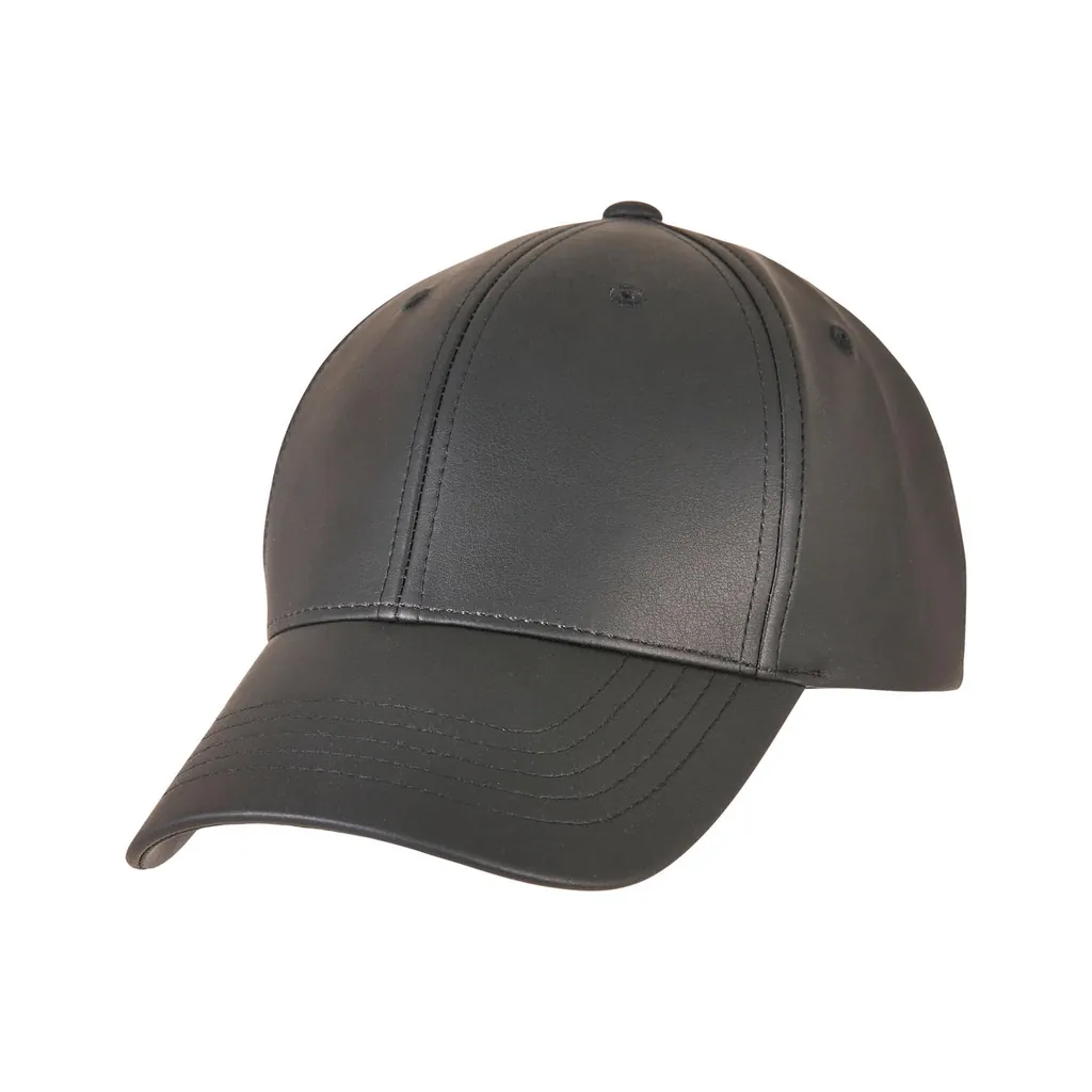 Synthetic Leather Alpha Shape Dad Cap zum Besticken und Bedrucken mit Ihren Logo, Schriftzug oder Motiv.