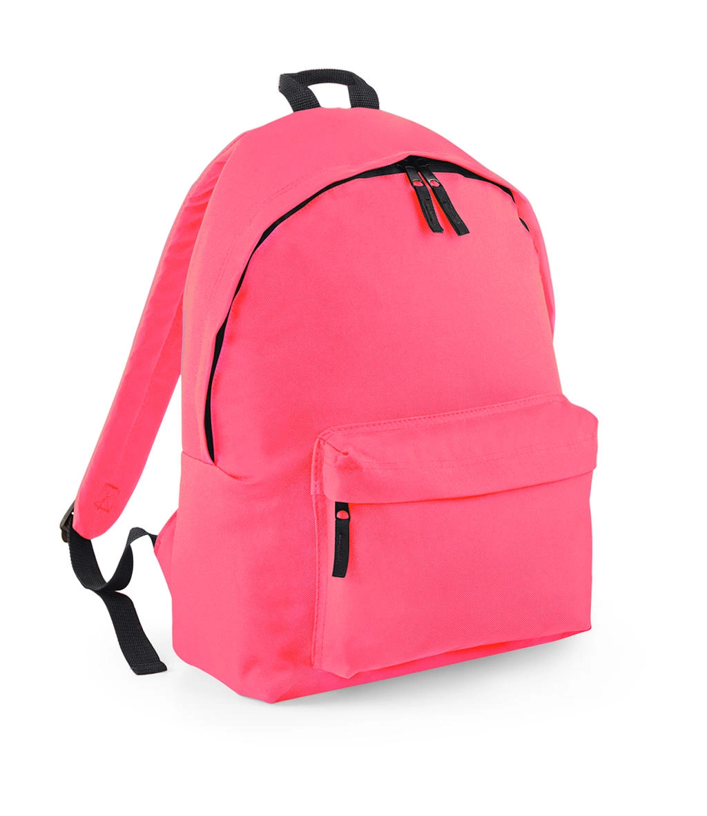 Original Fashion Backpack zum Besticken und Bedrucken in der Farbe Fluorescent Pink mit Ihren Logo, Schriftzug oder Motiv.