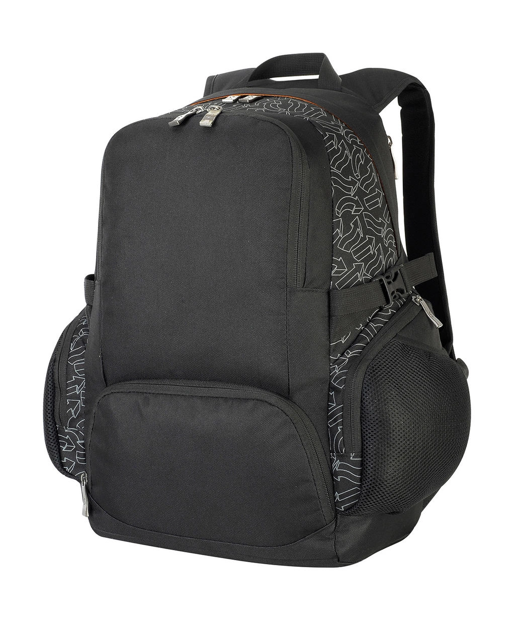 London Backpack zum Besticken und Bedrucken in der Farbe Black mit Ihren Logo, Schriftzug oder Motiv.