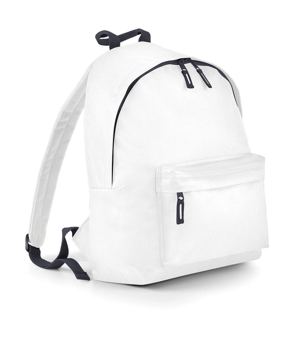 Junior Fashion Backpack zum Besticken und Bedrucken in der Farbe White/Graphite Grey mit Ihren Logo, Schriftzug oder Motiv.