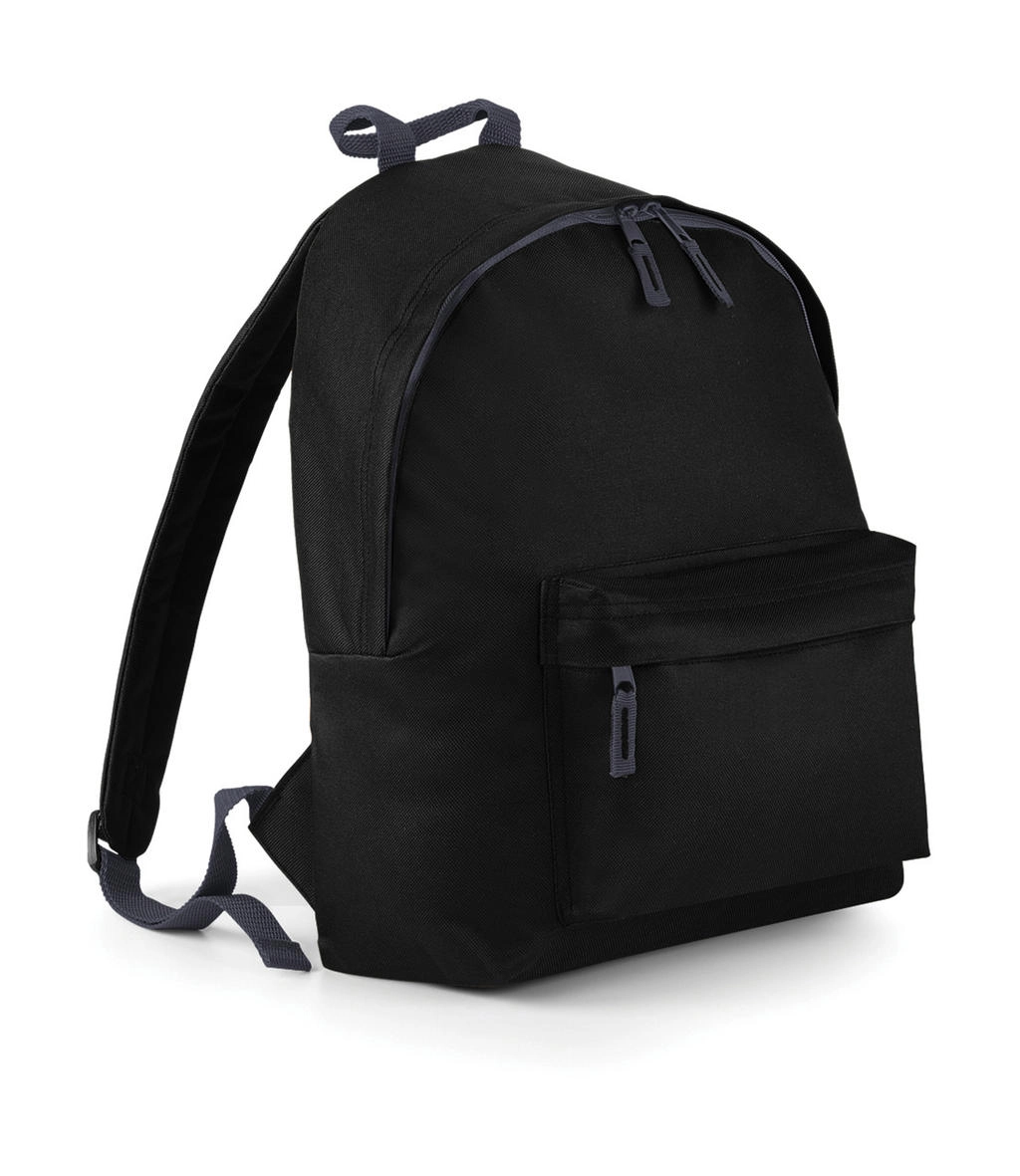 Junior Fashion Backpack zum Besticken und Bedrucken in der Farbe Black mit Ihren Logo, Schriftzug oder Motiv.