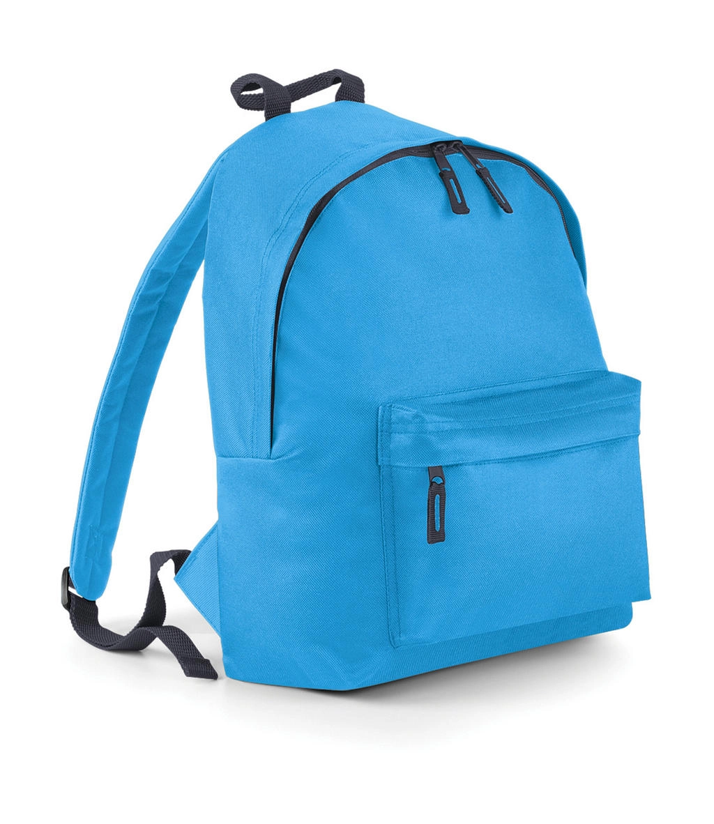Junior Fashion Backpack zum Besticken und Bedrucken in der Farbe Surf Blue/Graphite Grey mit Ihren Logo, Schriftzug oder Motiv.
