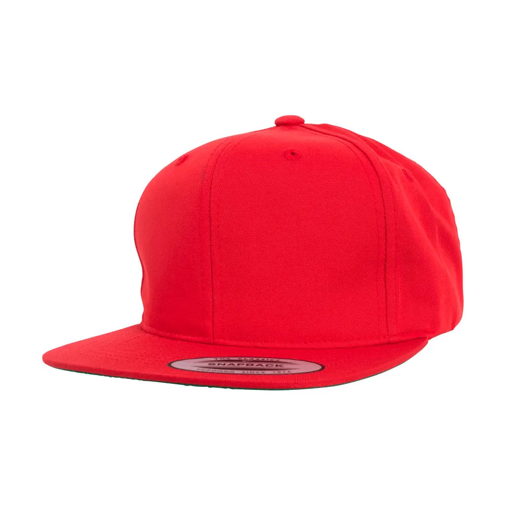Pro-Style Twill Snapback Youth Cap zum Besticken und Bedrucken in der Farbe Red mit Ihren Logo, Schriftzug oder Motiv.