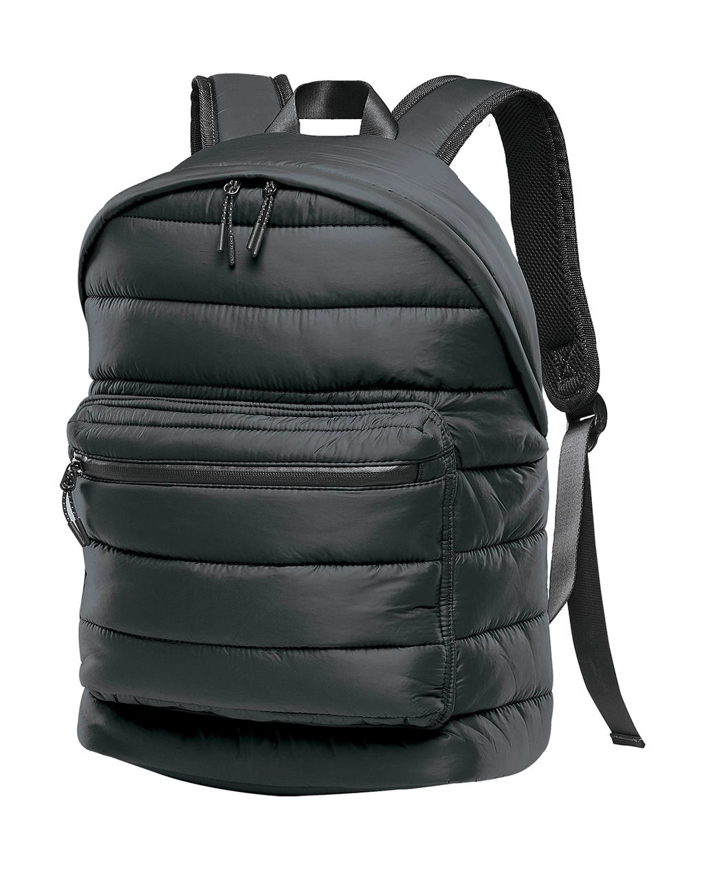 Stavanger Quilted Backpack zum Besticken und Bedrucken in der Farbe Black mit Ihren Logo, Schriftzug oder Motiv.