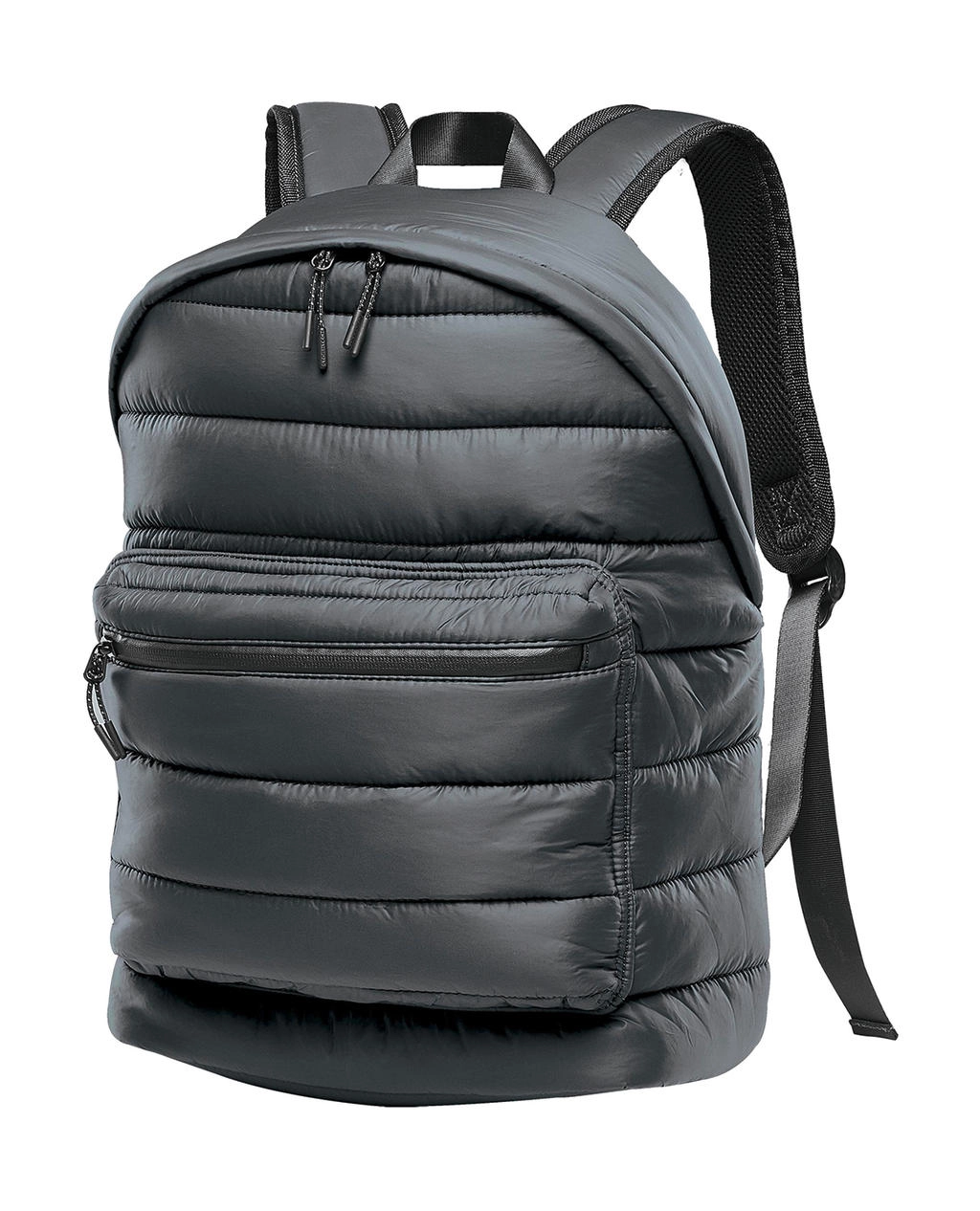 Stavanger Quilted Backpack zum Besticken und Bedrucken in der Farbe Graphite mit Ihren Logo, Schriftzug oder Motiv.