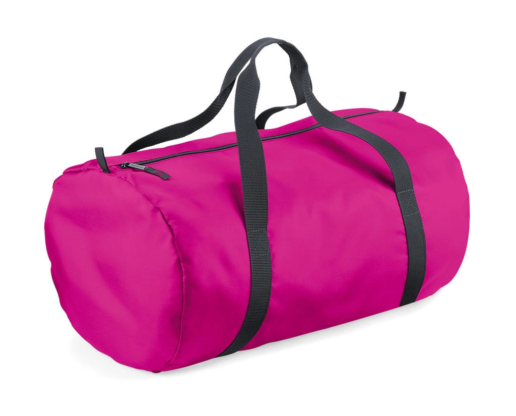 Packaway Barrel Bag zum Besticken und Bedrucken in der Farbe Fuchsia mit Ihren Logo, Schriftzug oder Motiv.