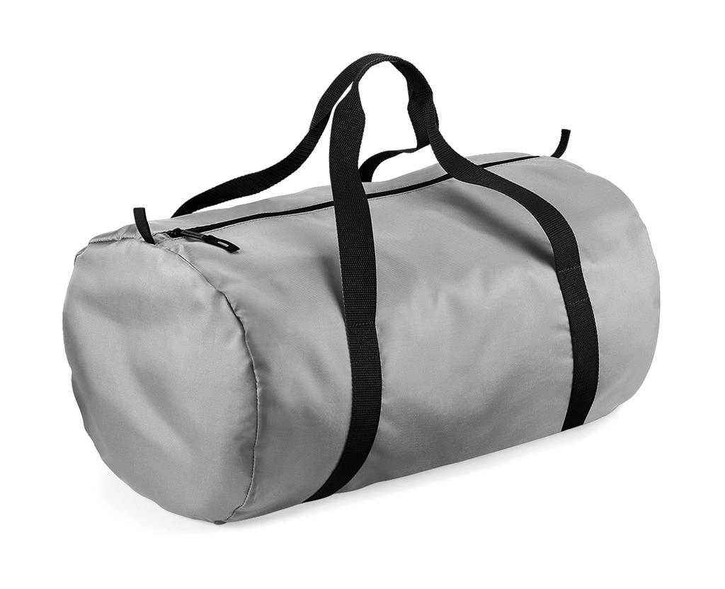 Packaway Barrel Bag zum Besticken und Bedrucken in der Farbe Silver/Black mit Ihren Logo, Schriftzug oder Motiv.