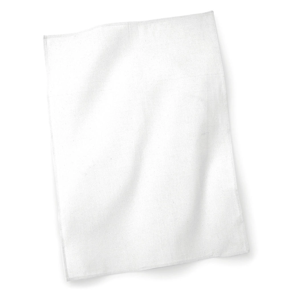 Tea Towel zum Besticken und Bedrucken in der Farbe White mit Ihren Logo, Schriftzug oder Motiv.