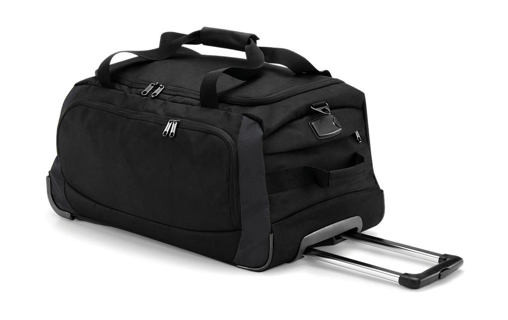 Tungsten™ Wheelie Travel Bag zum Besticken und Bedrucken in der Farbe Black/Dark Graphite mit Ihren Logo, Schriftzug oder Motiv.