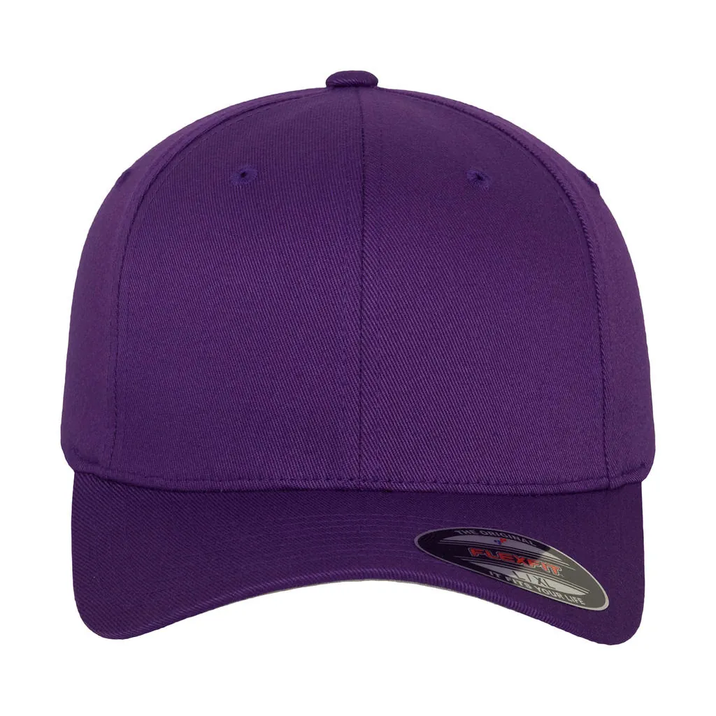 Flexfit Wooly Combed Cap Kids zum Besticken und Bedrucken in der Farbe Purple mit Ihren Logo, Schriftzug oder Motiv.