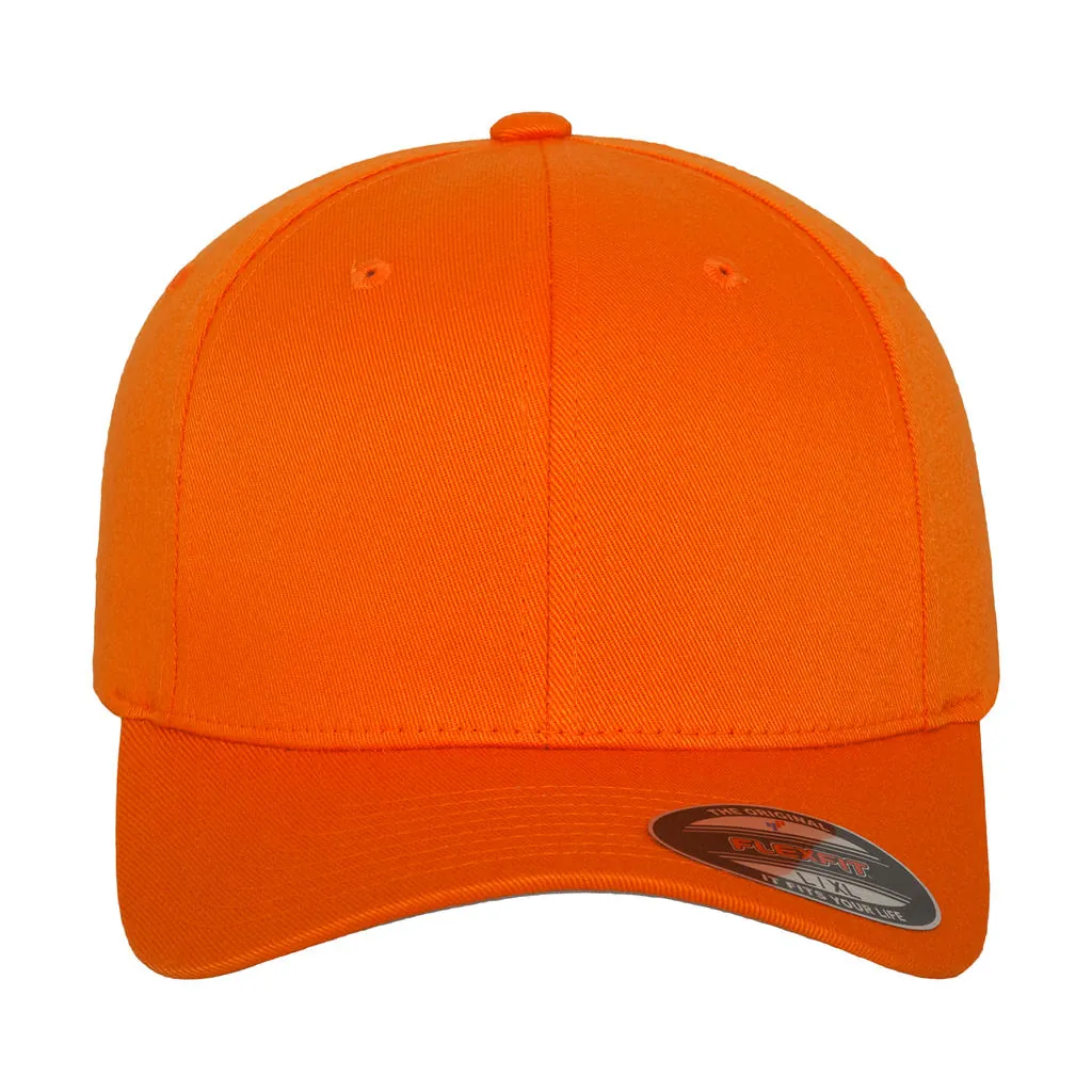 Flexfit Wooly Combed Cap Kids zum Besticken und Bedrucken in der Farbe Spicy Orange mit Ihren Logo, Schriftzug oder Motiv.