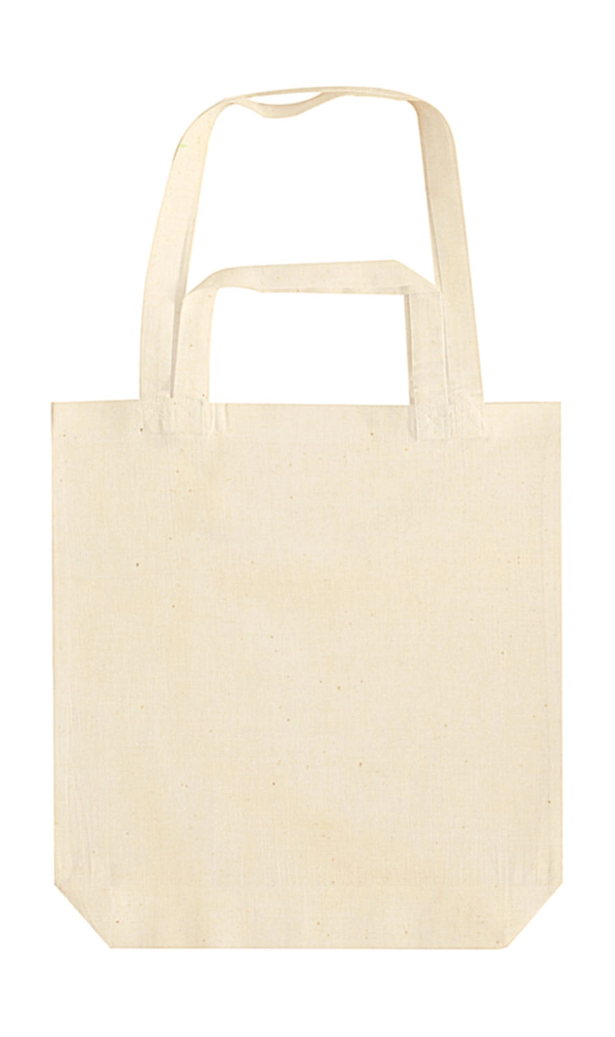 Double Handle Gusset Bag zum Besticken und Bedrucken in der Farbe Natural mit Ihren Logo, Schriftzug oder Motiv.