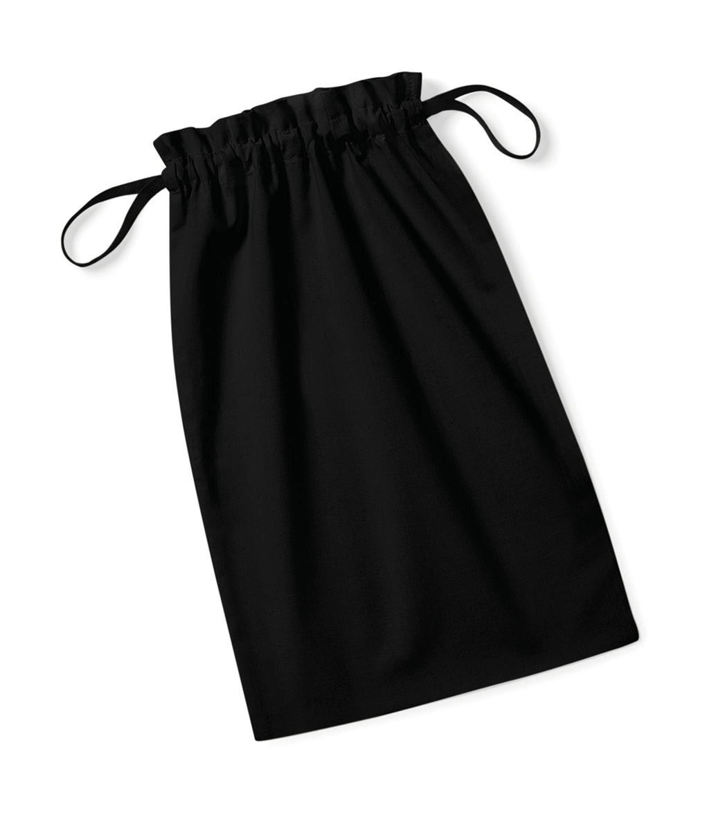 Organic Cotton Drawcord Bag zum Besticken und Bedrucken in der Farbe Black mit Ihren Logo, Schriftzug oder Motiv.