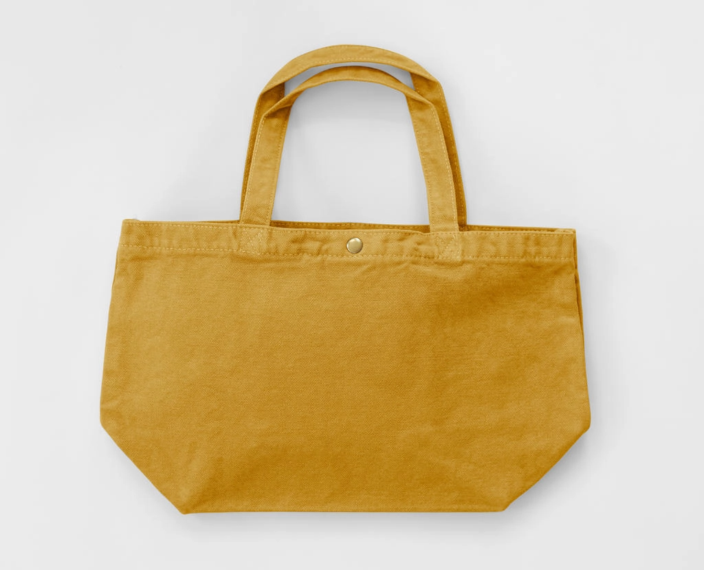 Small Canvas Shopper zum Besticken und Bedrucken in der Farbe Lemon Curry mit Ihren Logo, Schriftzug oder Motiv.