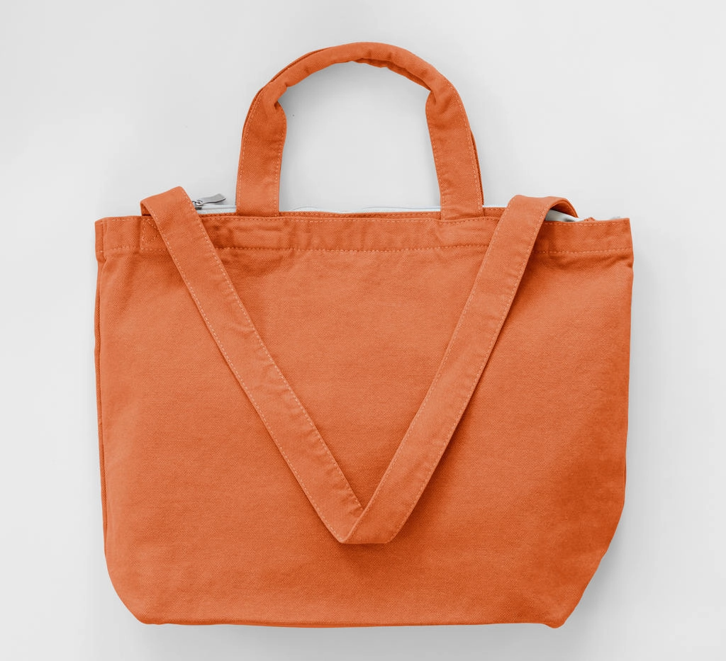 Zipped Canvas Shopper zum Besticken und Bedrucken in der Farbe Autumn Maple mit Ihren Logo, Schriftzug oder Motiv.