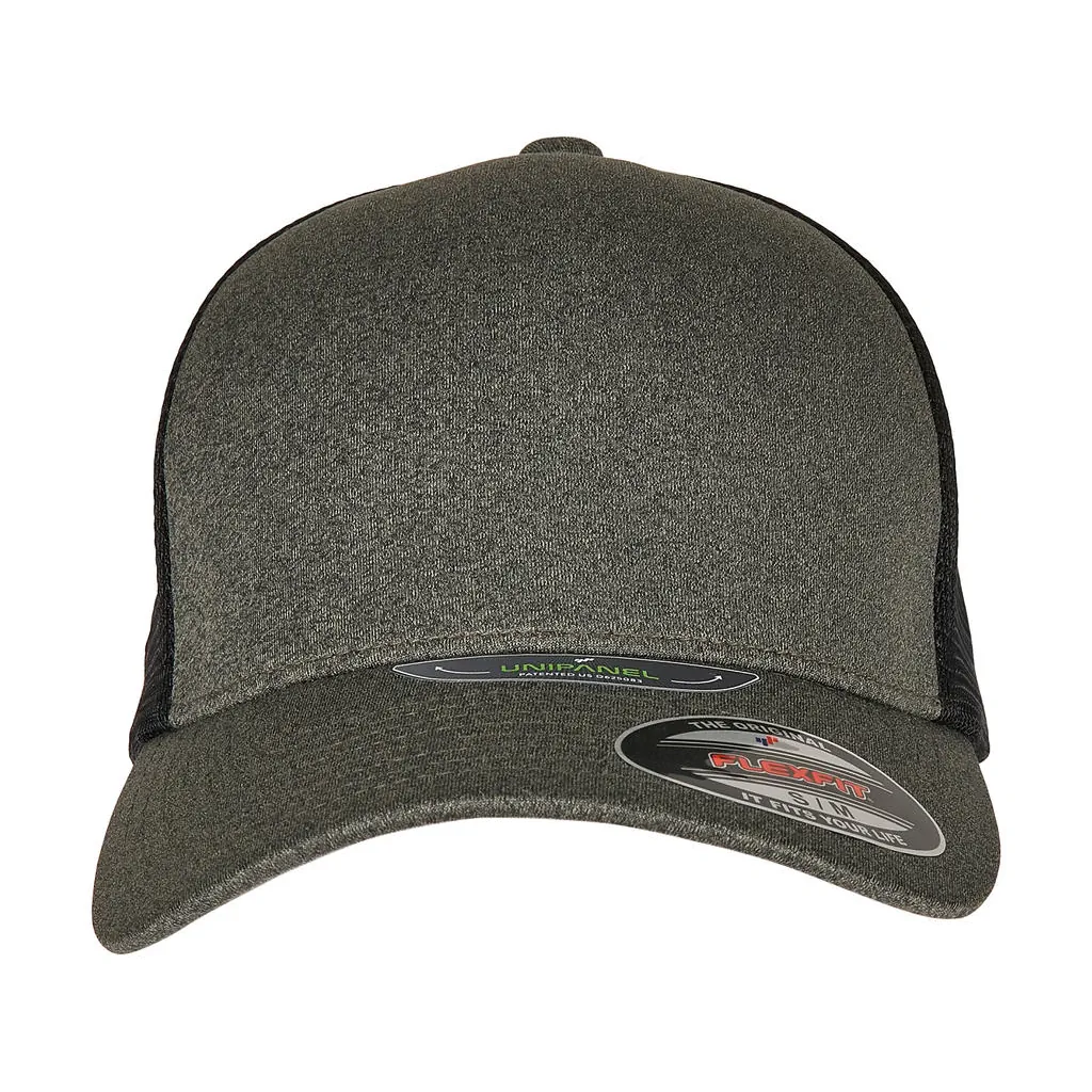Flexfit Unipanel™ Cap zum Besticken und Bedrucken in der Farbe Olive/Black mit Ihren Logo, Schriftzug oder Motiv.